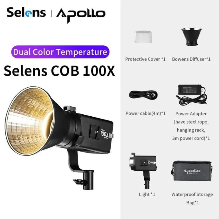 selens 100w led ライト Apollo 100/100X Daylight/Bi-Color 100W COB Point-Source LED SLC4