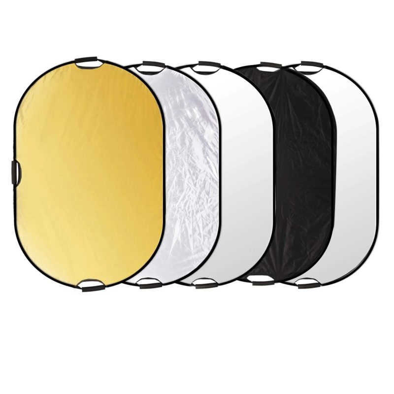 5-in-1 Oval Collapsible Light Reflector with Handles | SLR4-5in1H