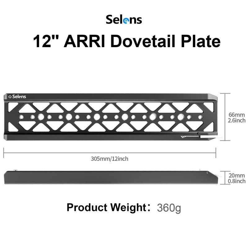12" Standard Lightweight Dovetail Plate SEQ8-AD12