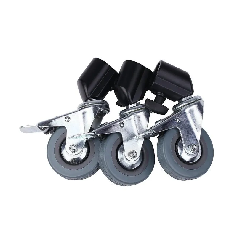 Heavy Duty Studio Light Stand Casters Wheels Set of 3 | JL22 (3-Pack)