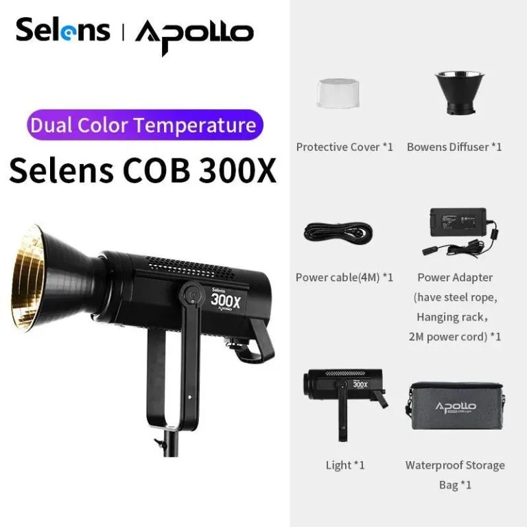 Apollo 300/300X Daylight/Bi-Color 300W COB Point-Source LED SLC4