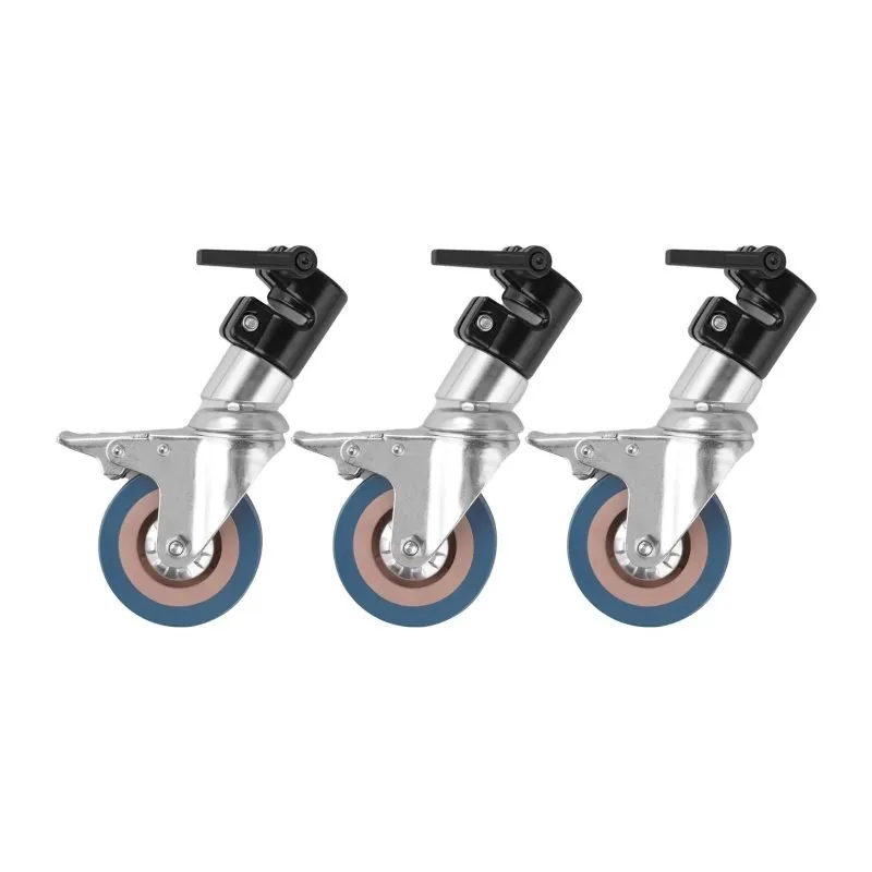 3-Pack Lockable C-Stand Caster Wheels for Light Stand | JL25 JL30