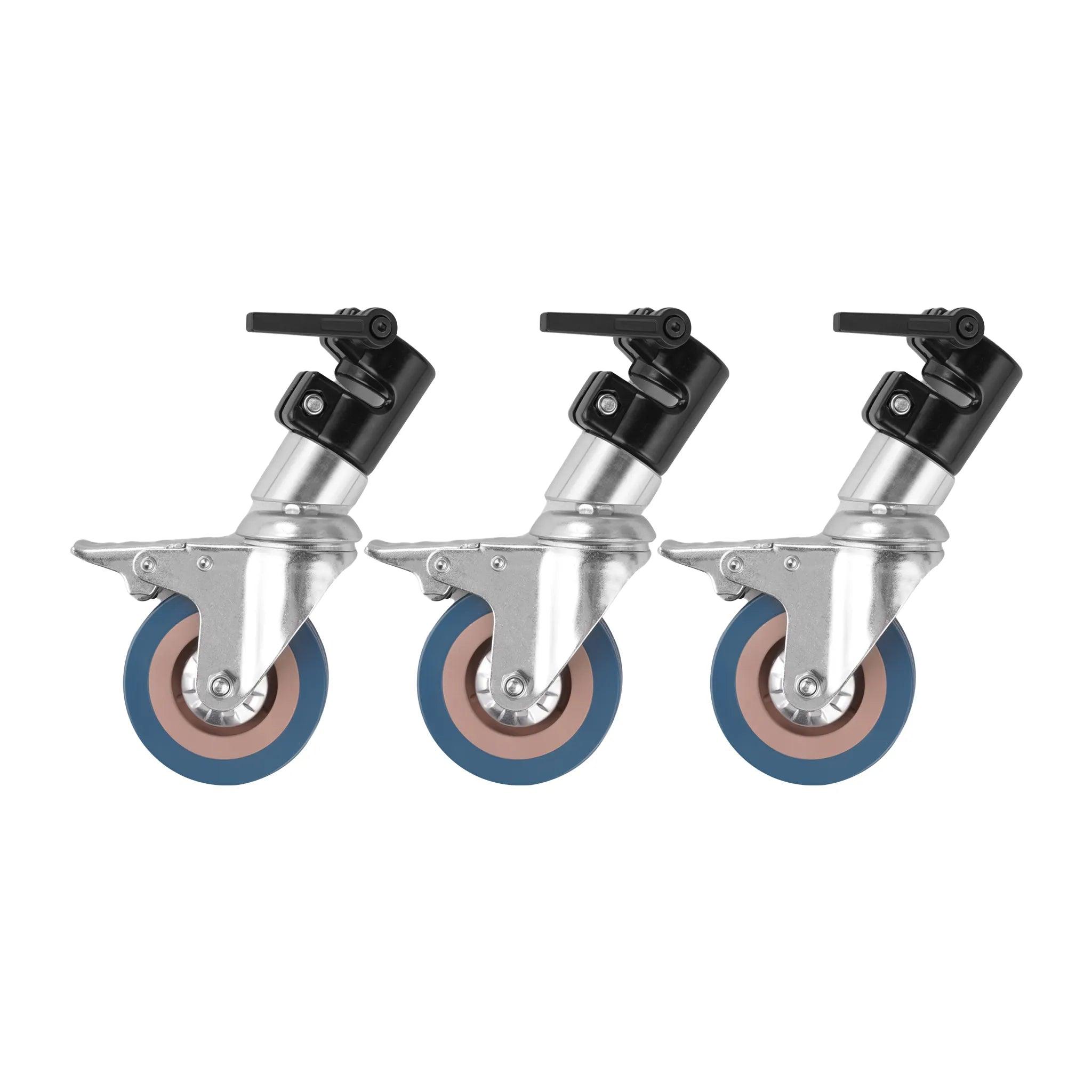 3-Pack Lockable C-Stand Caster Wheels for Light Stand | JL25 JL30