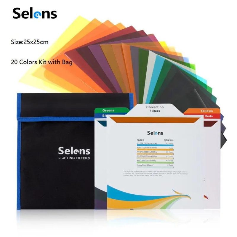 Kit 6: 25x25cm Gel Filters With Bag-20 Colors