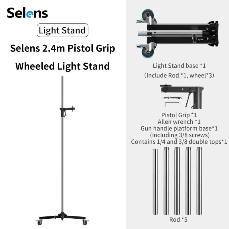2.5m Roller Column Stand SLH4-S2500