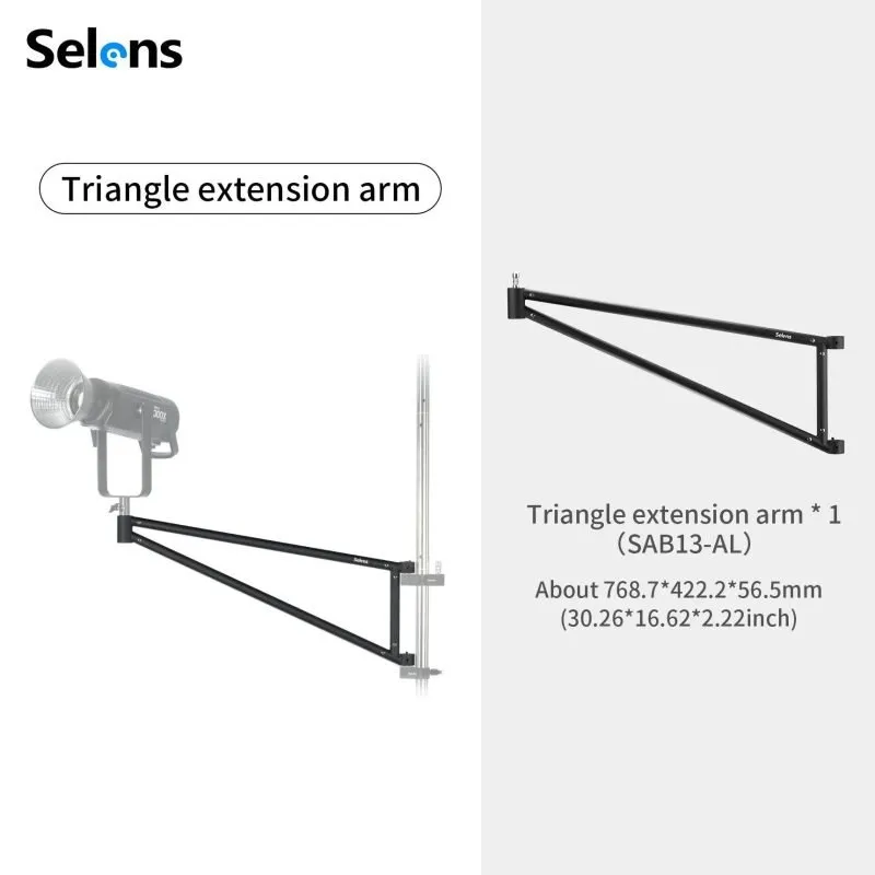 Heavy Duty Triangle Extension Arm Pole Mount Support Bracket | SAB13-AL