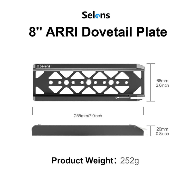 8" Standard Lightweight Dovetail SEQ8-AD8 Plate
