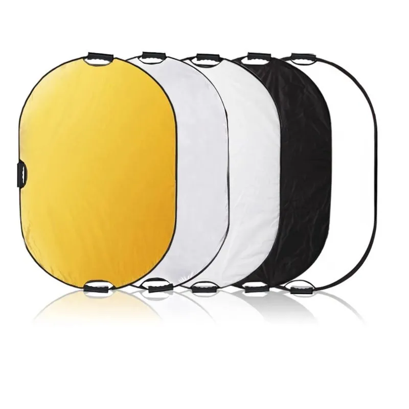 5-in-1 Collapsible Oval Photography Reflector with Grips || SLR-5in1H