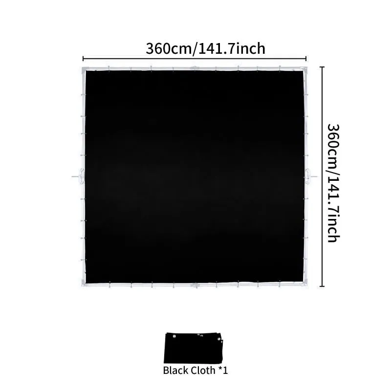 Black Cloth 3.6x3.6m SLS4-BFB36