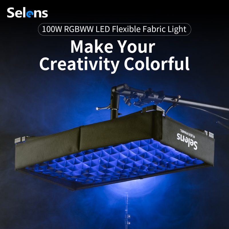 100W RGBWW Rollable Fabric LED Studio Light with Grid || SLC4-FP100Spro