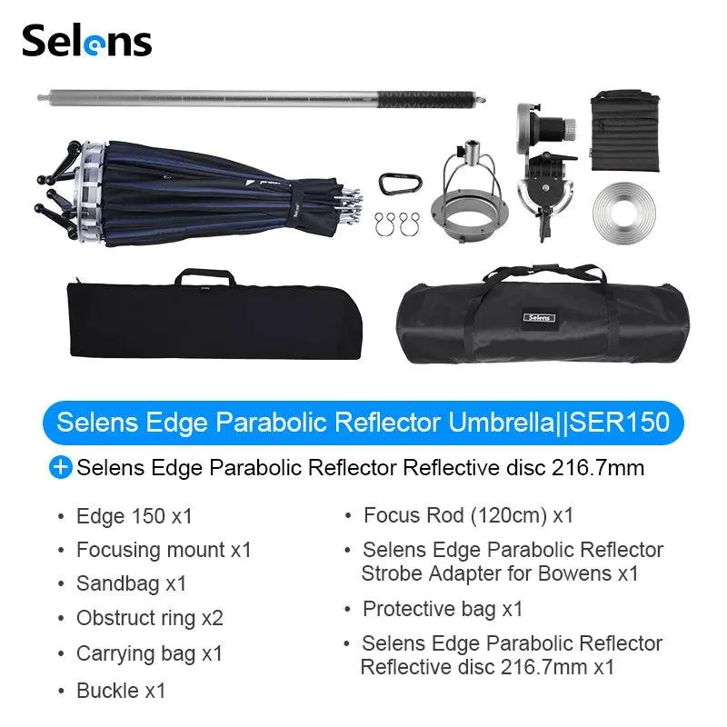 Kit 3: SER150 Edge Parabolic + Reflective Dish 216.7mm SER150 SER-RD216