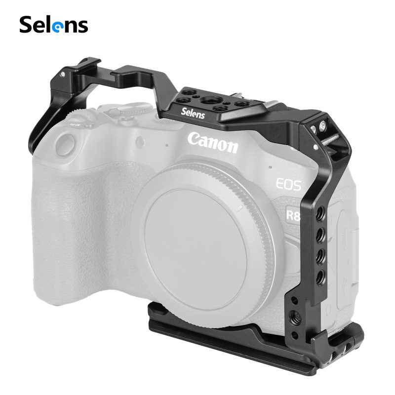 Camera Cage and L Bracket Plate for Canon EOS R8 | SRC8-R8-B