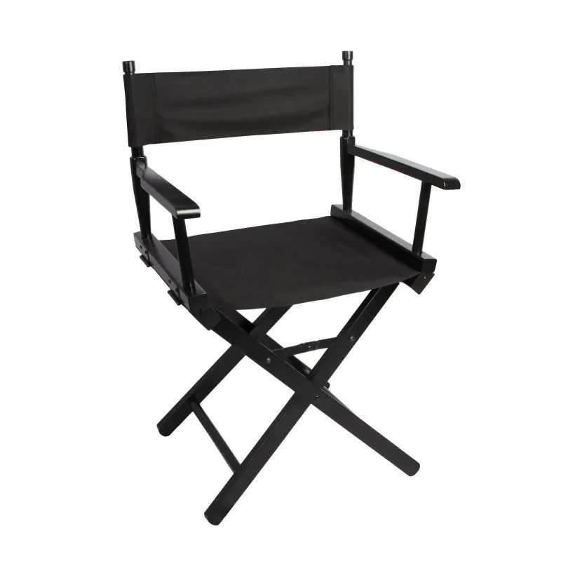Portable Folding Director Chair Black Fabric for Studio | SDO12-DC90-S