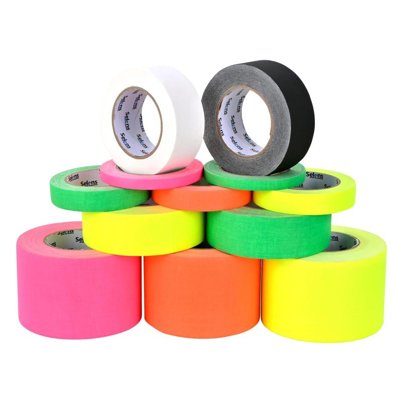 Fluorescent Gaffer Tape Matte Neon Spike Tape for Stage || STF12-FGT STD12-MGT STD12-GT