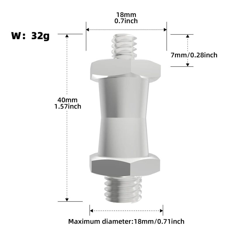 Hex Stud 3/8¡±-16M to 1/4¡±-20M C4-004