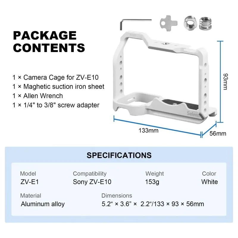 Sony ZV-E1 Camera Cage ZV-E1-W