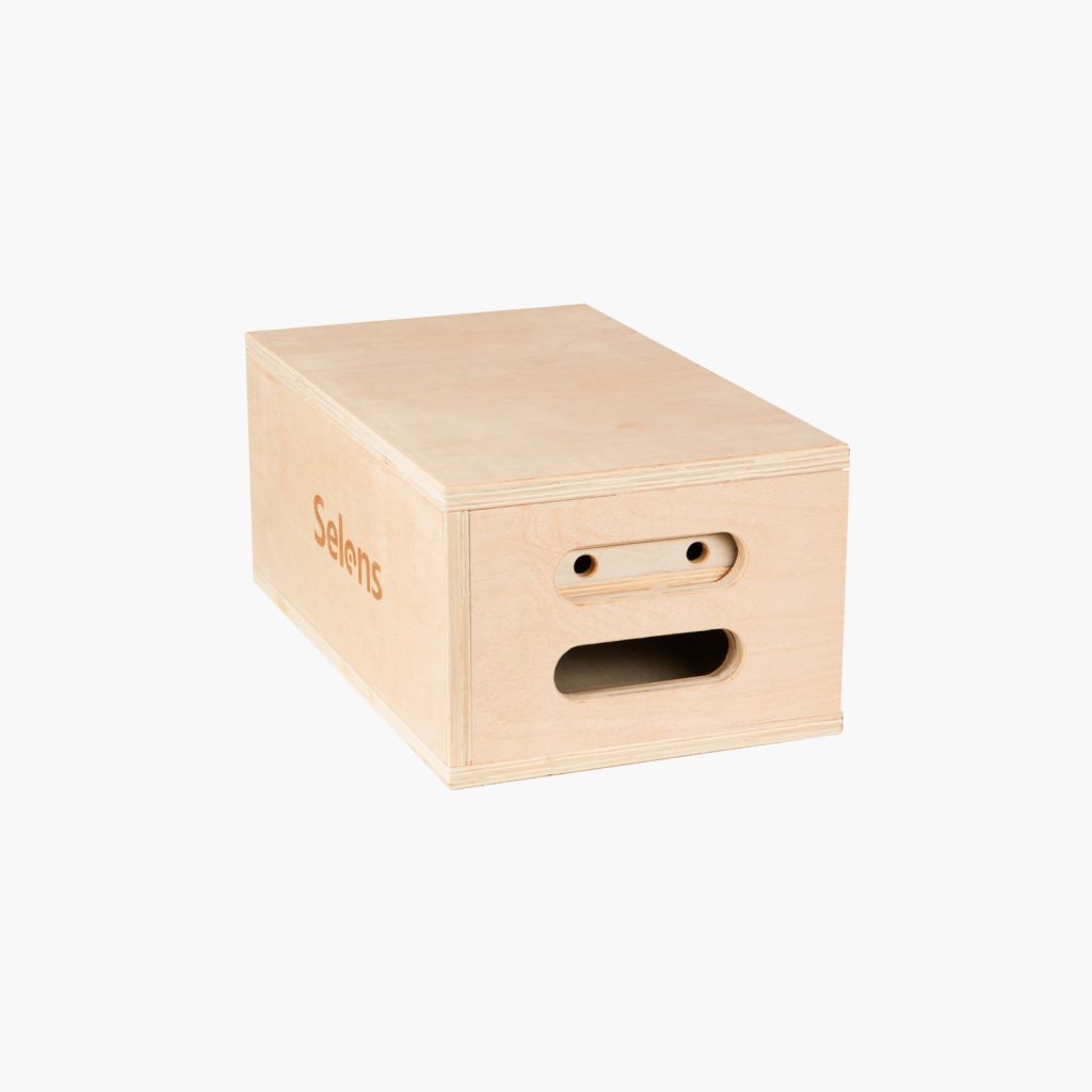 4-in-1 Nesting Wooden Apple Box Set with Seat Cushion | SDA12-AB50/SC50