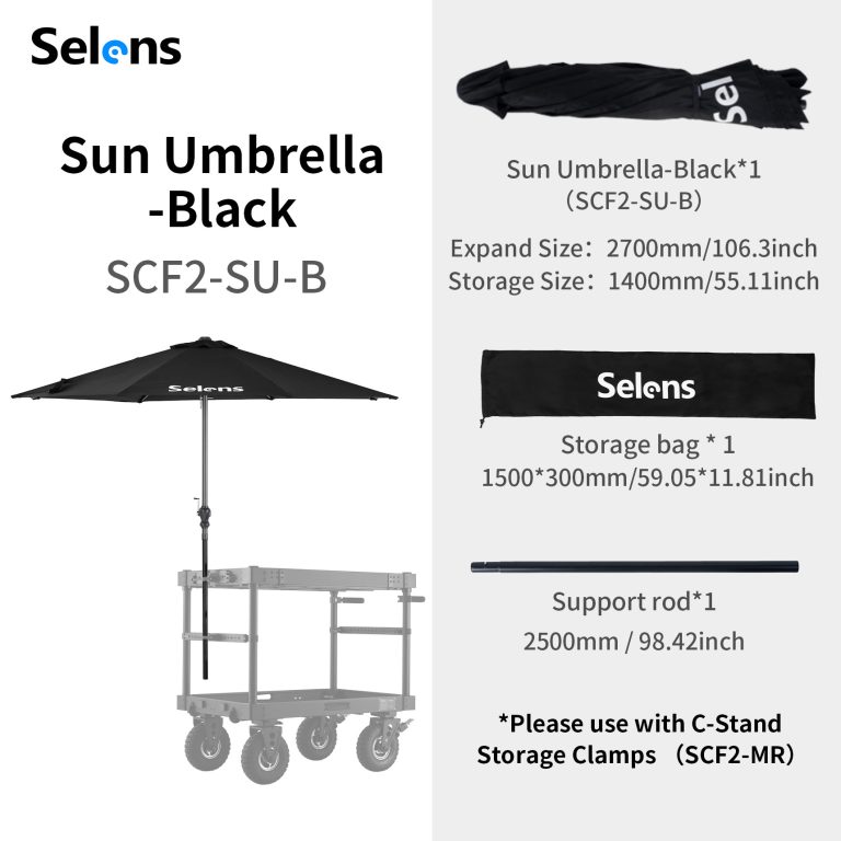 Production Cart Sunshade Umbrella Kit with Super Clamps | SCF2-SU