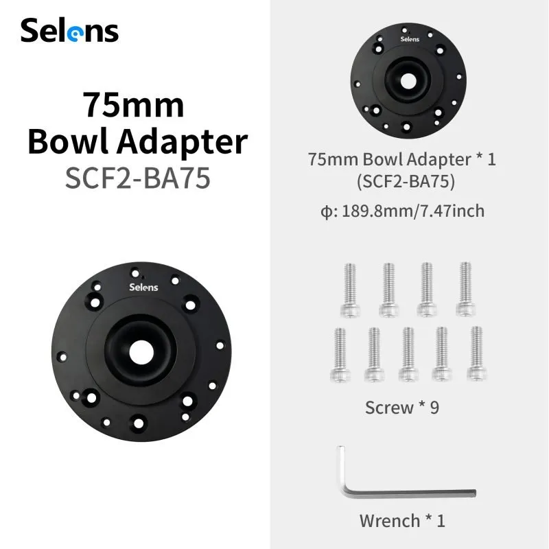 75mm Bowl Adapter SCF2-BA75